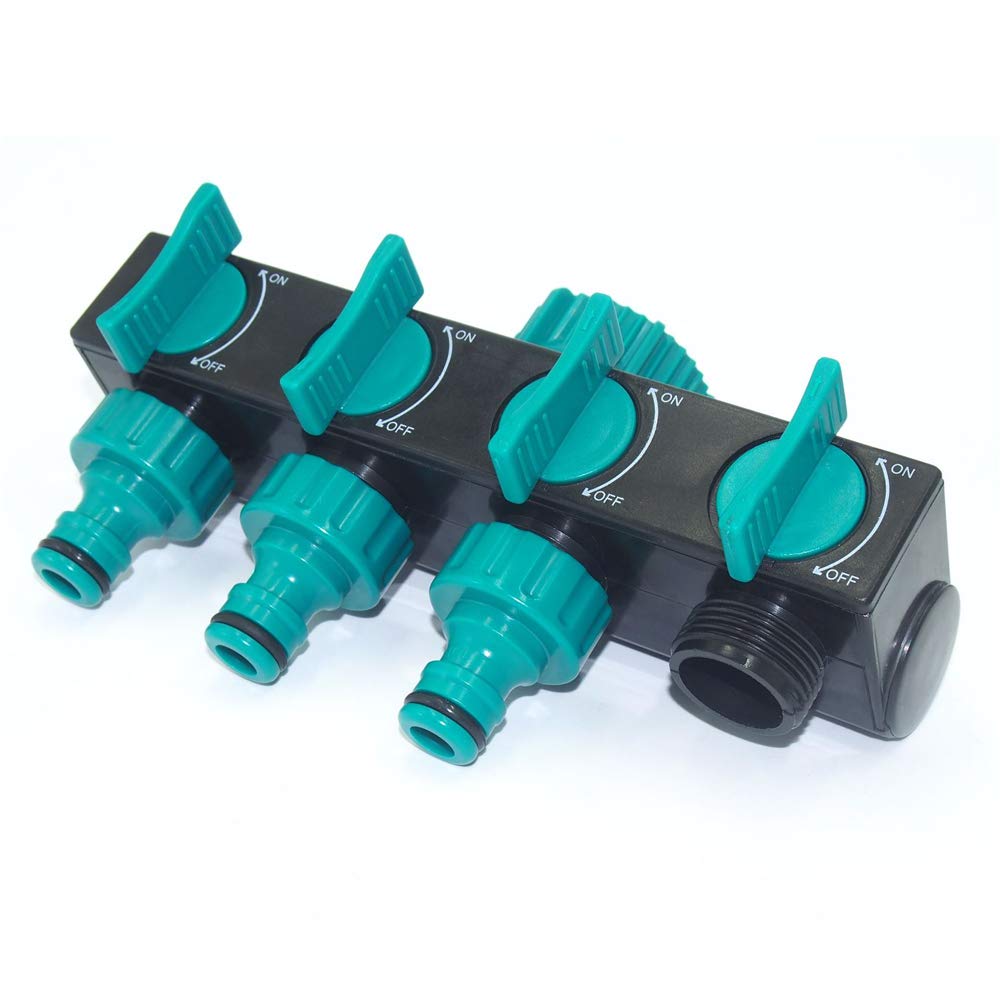 Holzsammlung 4 Way Water Distributor Hose Spliter Garden Hose Connector Y Connector Tap Water Splitter