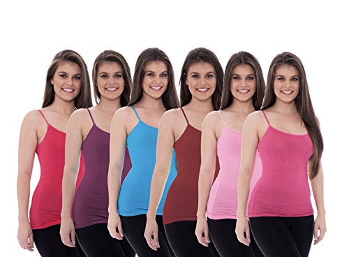 Unique styles 6 pack women s tanks tops adjustable spag…