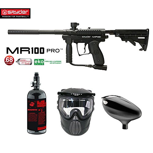 Spyder mr100 pro beginner hpa paintball gun package - black