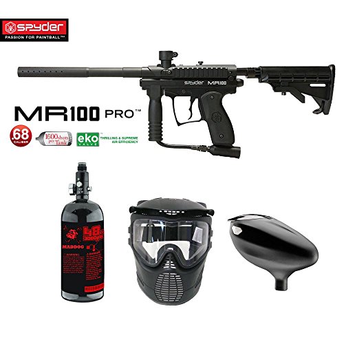 Spyder MR100 Pro Beginner HPA Paintball Gun Package - Black