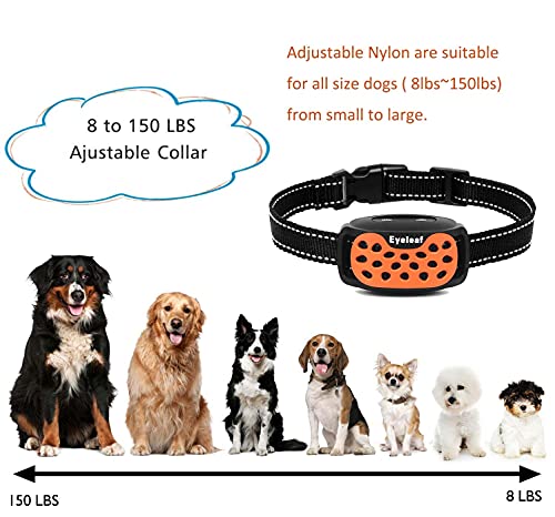 Bark Collar Dog Bark Collar, Rechargeable NO Shock Anti Barking Collar with 5 Adjustable Sensitivity and Beep Vibration Without Shock Bark Collar for Small Medium Large Dogs