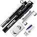 Mini Bike Pump - 260 PSI High Pressure Bike Pump, Schrader & Presta Valve Bike Pump, Bicycle Pump With Hose For Any Bikes, Bike Air Shocks - BONUS Puncture Repair Kit, Ball Needle & Balloon Valve