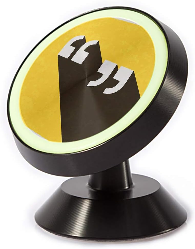 Tinmun Magnetic Phone Car Mount, Quotation Marks Symbol Retro Long Universal Car Phone Holder for Dashboard