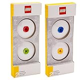 LEGO Stationery - Eraser 4 Pack (Blue, Yellow, Red and Green) with Building Bricks