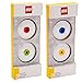 LEGO Stationery - Eraser 4 Pack (Blue, Yellow, Red and Green) with Building Bricks
