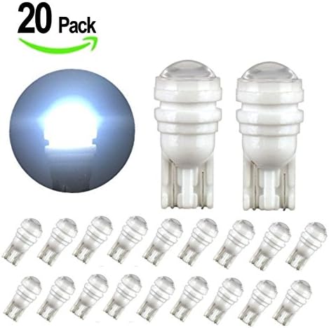 20Pcs Super Bright 194 168 2825 175 LED Light Bulbs, YANF Car Replacement Interior Light for Dome Map Door Courtesy License Plate Lights Miniature T10 SMD Wedge Bulbs - Xenon White