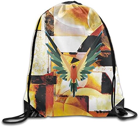 Logan Parrot Paul unique Logo Bag,Sport Gym Sack Drawstring Backpack Bag