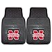 FANMATS 8871 Nebraska Cornhuskers 2-Piece Heavy Duty Vinyl Car Mat Set, Front Row Floor Mats, All Weather Protection, Universal Fit, Deep Resevoir Design - N Primary Logo, Black