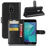 Asus ZenFone V Live Case, TopACE Leather Case with Hidden Magnetic Snap and Stand for Asus ZenFone V Live V500KL (Black)