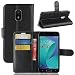 Asus ZenFone V Live Case, TopACE Leather Case with Hidden Magnetic Snap and Stand for Asus ZenFone V Live V500KL (Black)