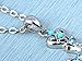 Alilang Silvery Tone Rhinestone Ornate Cross Pendant Necklace White Black Blue Green Pink