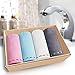 Microfiber Hair Drying Towels, Fast Drying Hair Cap, Long Hair Wrap,Absorbent Twist Turban, White, Light Blue, Pink, Dark Gray (4 pack)