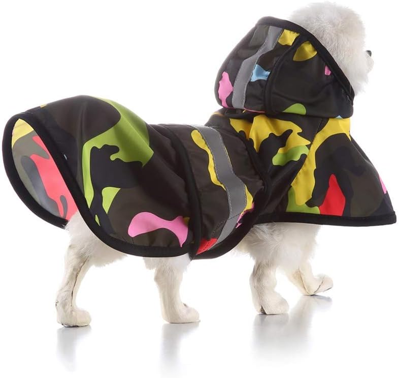 Haustier Smniao Hund Regenmantel mit Kapuze Reflektierende Streifen
