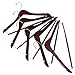 LOHAS Home 12-Pack Curved Wooden Suit Hangers Beautiful Sturdy Coat Hangers with Locking Bar, Walnut Finish