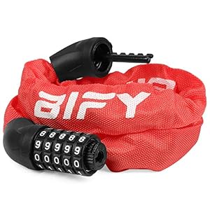 BIFY Bike Lock/Bicycle Lock/Cycling Lock,38mm x970mm Chain Lock 650g,Suitable for Bicycles and Motorcycles,Electric…