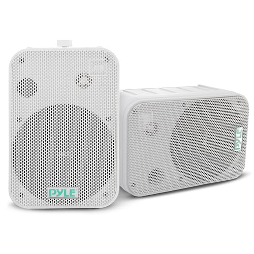 Pyle Lautsprecher, Box, Musikbox, Lautsprecher Boxen, Soundbox, Speaker, Loudspeaker, Wetterfeste 16,5cm Musikboxen, Wand-/Deckenmontage, Musik für Po