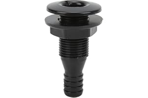 Thru Hull Fitting, 5/8in Plastic Marine Thru Hull Exhaust Fittings Boat Through Hull Connection Boat Drain Outlet Plug Hose C