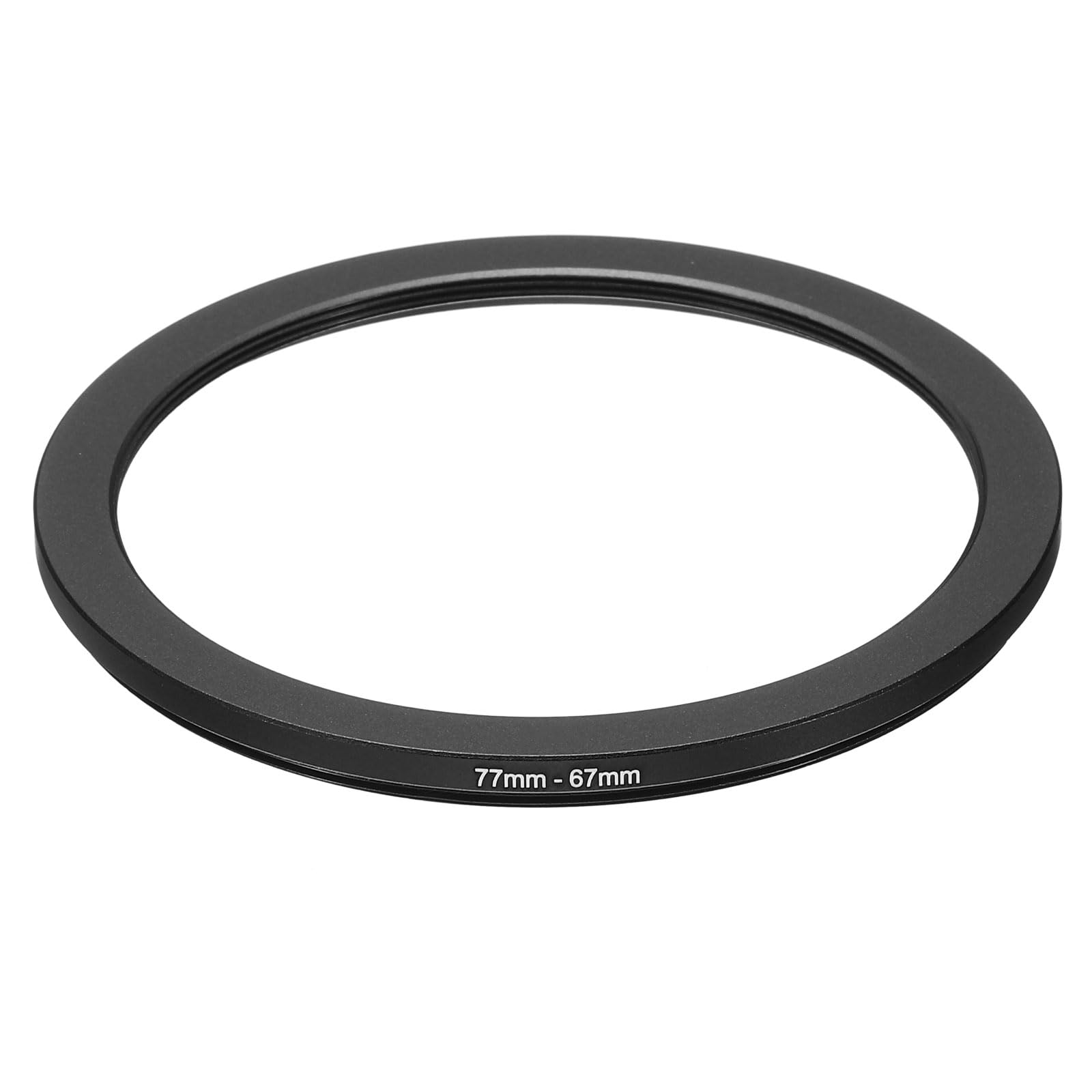 PATIKIL 77mm-67mm Metal Step Down Ring, Camera Lens Filter Adapter Ring Aluminum Filter Adapter Ring for Camera Lenses Hood, Black