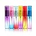 Elfenstall- Colorful 25pcs Mini 5ml 1/6oz Glass Refillable Perfume Empty Bottle Fine Mist Atomizer Pump Spray for Travel Makeup Party