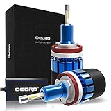 H11 LED Headlight Bulb Conversion Kit - Unique 4-side Patch LED Headlamp H11/H8/H9,Upgraded CSP LED Chips,8000 Lumens Extremely Bright,6000K Super White,50000-Hour Heavy Duty by oEdRo,2-Year Warranty