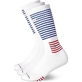 Tommy Hilfiger Mens Crew Socks - 3 Pack Cotton Blend Cushioned Athletic Performance Crew Length Running Socks for Men