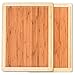 Best Home Kitchen Bamboo Cutting Board For Fish, Chicken, Cheeses, Vegetables and Meats. Unique Easy Measuring All Natural Eco Friendly and Antibacterial Wood Chopping Board by Culinary Corner