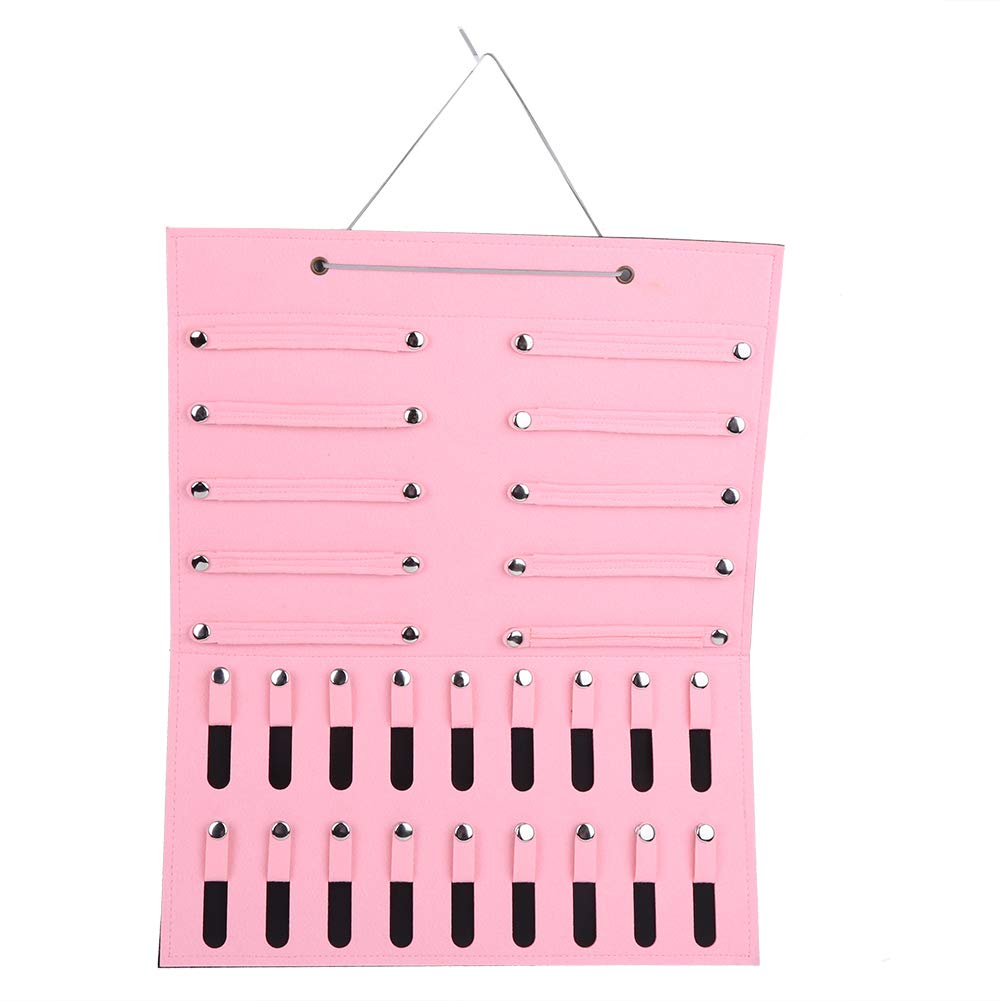 Hair Clip Organiser Headband Hairbow Storage Holder Felt Wall Hanging Organiser for Hair Clips Hair Ties Jewelry Home Decor(Pink)