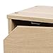 IRIS USA Modular Wood Storage Cube Box with Door, Light Brown, 1 Pack CQB-35D