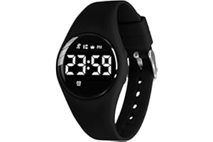 Bomieux Kids Digital Watch for Boys Girls,Sports Watch with Fitness Tracker Pedometer Vibration Alarm for Ages 5-15 No App Needed Waterproof Watches for Kids