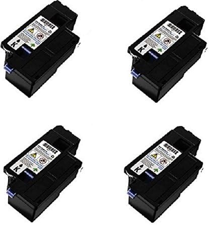A PLUS 4 Pack Compatible Toner Cartridge Replacement Combo Set For DELL E525W (1 Black| 1 Cyan| 1 Magenta| 1 Yellow) H3M8P VR3NV WN8M9 MWR7R For use in Dell Color Multifunction E525w Printer