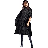 Betty Dain Black Jaguar Bleach-proof All Purpose Styling Cape, Material Defends Against Bleach Stains, Color Proof, Chemical Proof, Waterproof, Lightweight Embossed Nylon, Black
