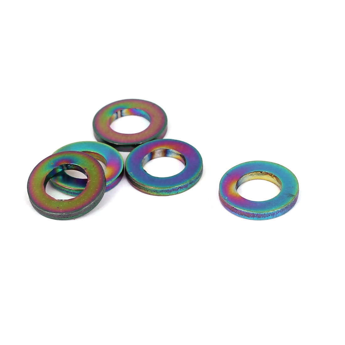 Sourcingmap Fastener Bolt Screw 12mm Outside Dia M6 Titanium Flat Washer 5 Pcs