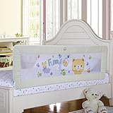 Baby Bed Rail Children Extra Long Bed Guard Toddler Safety Fold Down Bedrail Potable Stop Falling White Color (70