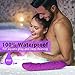 Dildo Vibrator Juntame G Spot Vibrators Rechargeable Clitoral Stimulator Adult Sex Toy for Women Men Realistic Dildos with Rotation 100% Waterproof (Purple 1)