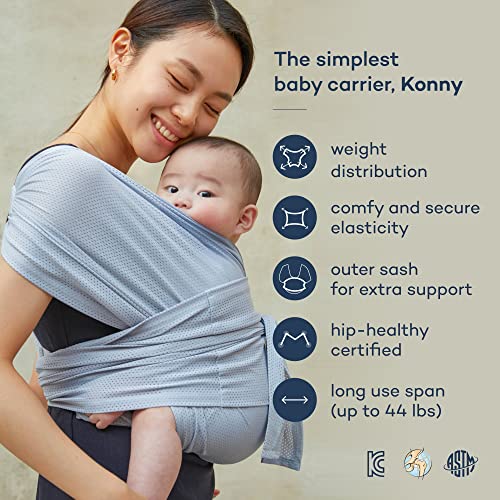 Konny Baby Wrap Carrier (AirMesh for Summer), HassleFree Moisture