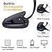 iGoober Rechargeable Music Stand Light, Clip on Reading Light, 8 LED Book Lamp, 3-Level Brightness for Eye Protection, Perfect for Piano, Orchestra, Bookworms, Craft (White & Warm, Dual Arm)