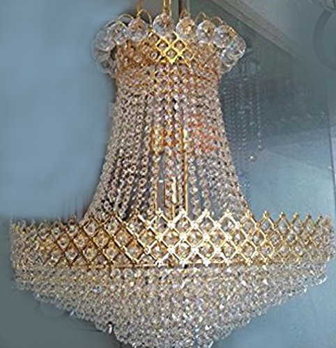Sanleen Enterprises Crystal Chandelier Pendant Hanging Ceiling Fixture Width 18INCH HEAIGHT 3.5feet