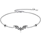 URONE Bat/Cat Bracelet 925 Sterling Silver Animals Bracelet Bat/Cat Jewelry Gifts for Women