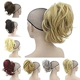 Oubeca Claw Thick Wavy Curly Pony Tail Short Layered Ponytail Clip In Hair Extensions