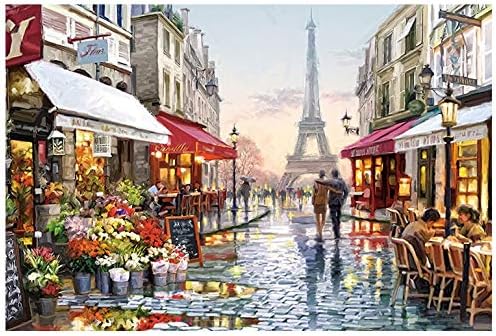 YUBAIBA Wooden Jigsaw Puzzle, Paris Tower Puzzle, Parent-Child Toys, Letter Tips, Drawing Reference, Fun Educational Toys, 1000 Pieces, Children's Day Gift