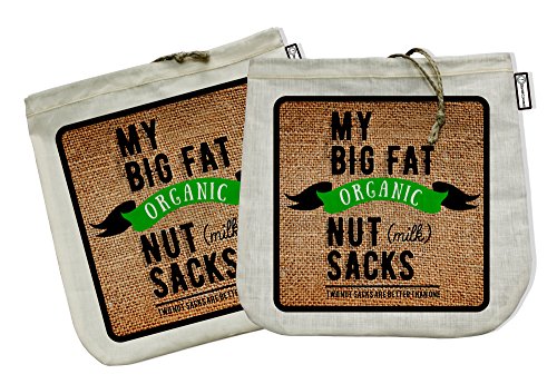 My Big Fat Organic Nut (milk) Sacks. Set of 2 Bags (12