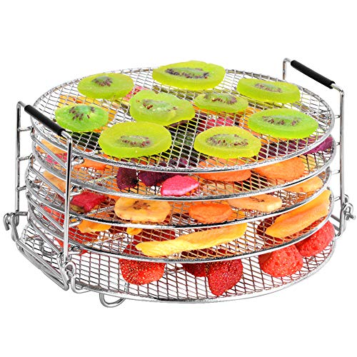 Elitlife Dehydrator Stand for Ninja Foodi Accesories,Food Grade Stainless Steel Dehydrator Rack 8.3-inch Compatible with Pressure Cooker and Air Fryer(6.5 and 8 Quart)