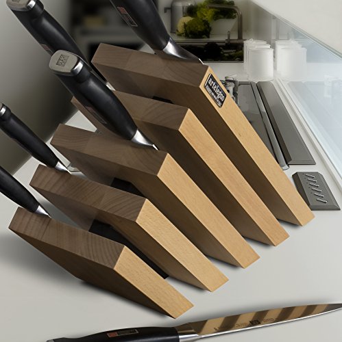 Artelegno-Magnetic-Knife-Block-Solid-Beech-Wood-5-Panel-Luxurious-Italian-Venezia-Collection-by-Master-Craftsmen-Displays-up-to-10-High-End-Knives-Elegantly-Eco-friendly-Natural-with-Black-Accents