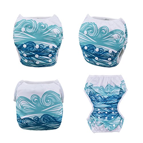 Babygoal Baby Neutral Swim Diaper, Reusable Adjustable Washable Swim