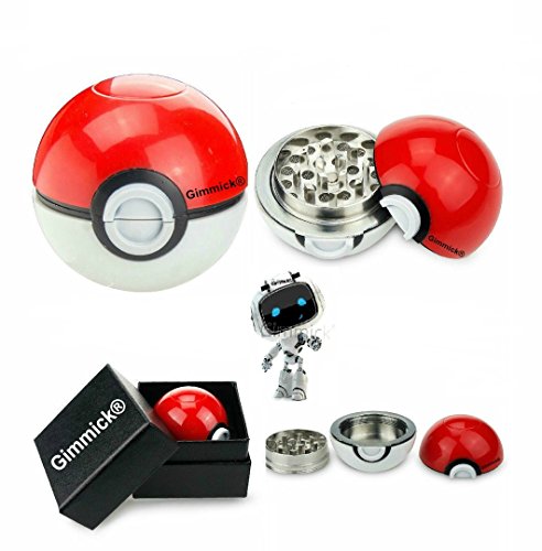 Pokemon poke-ball grinder for weed - 3 piece 2.2 inch a…
