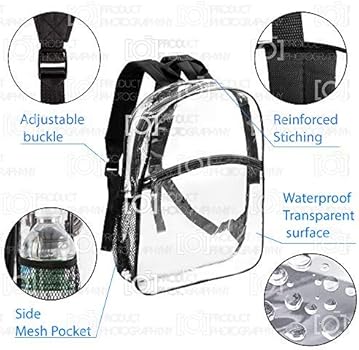 black mesh book bag