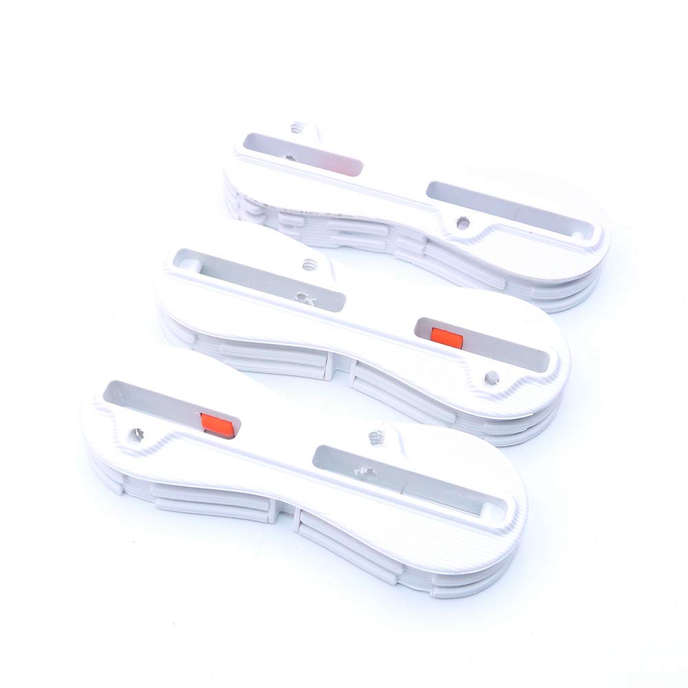 Namvo 3PCS 9 Degree FCS II System Thruster Fin Plug Set White