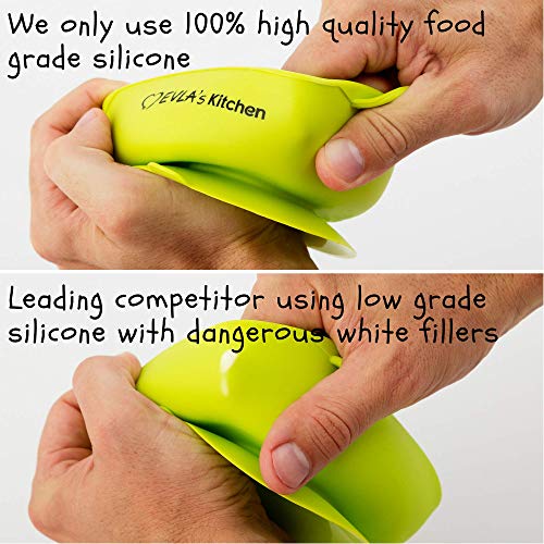 Baby Feeding Set - Silicone Bib Plates Bowls Spoons - Divided Plate Suction Bowl & Soft Spoon Aids Self Feeding - Adjustable Bib Easily Wipe Clean - Spend Less Time Cleaning Up After Toddler/Babies - Thumbnail 6