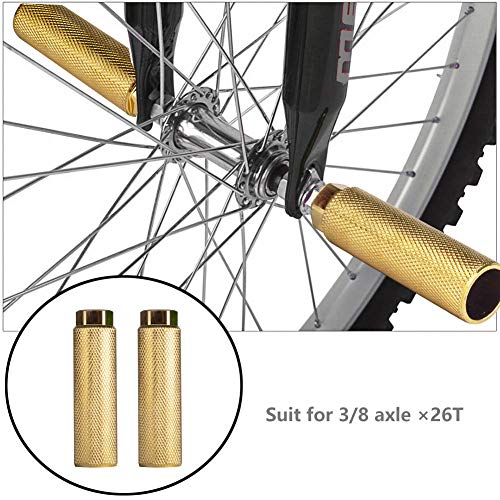 image for NOSTAFY 2PC 3/8 inch - 26 Teeth Aluminum Alloy Bike Pegs Bicycle Foot 