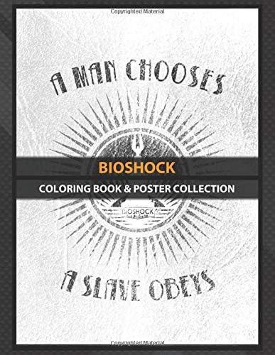 Coloring Book & Poster Collection: Bioshock Inverted Bioshock Plaque White Leathertexture Backgro Gaming